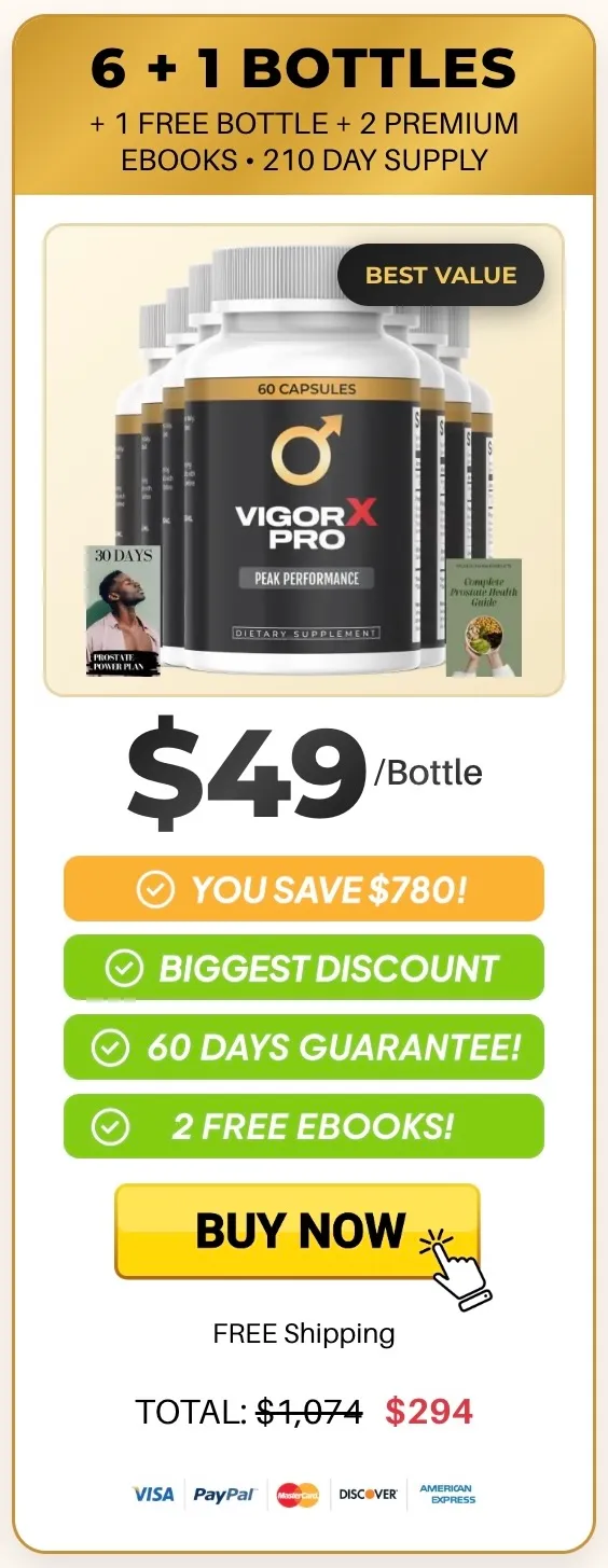 VigorX Pro 6 bottle package best value
